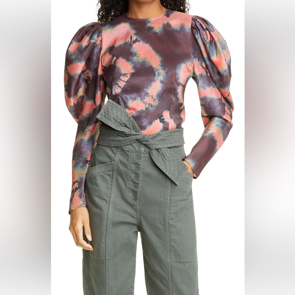 Ulla Johnson Multicolor Tie-Dye Blouse